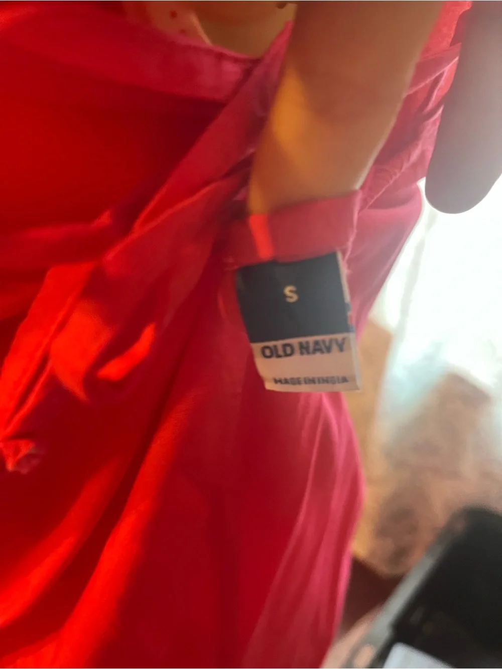 Old Navy Hot Pink Maxi Slip Dress with Spaghetti Straps